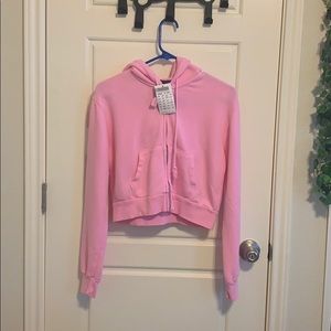 Brandy Melville Pink Crystal Hoodie